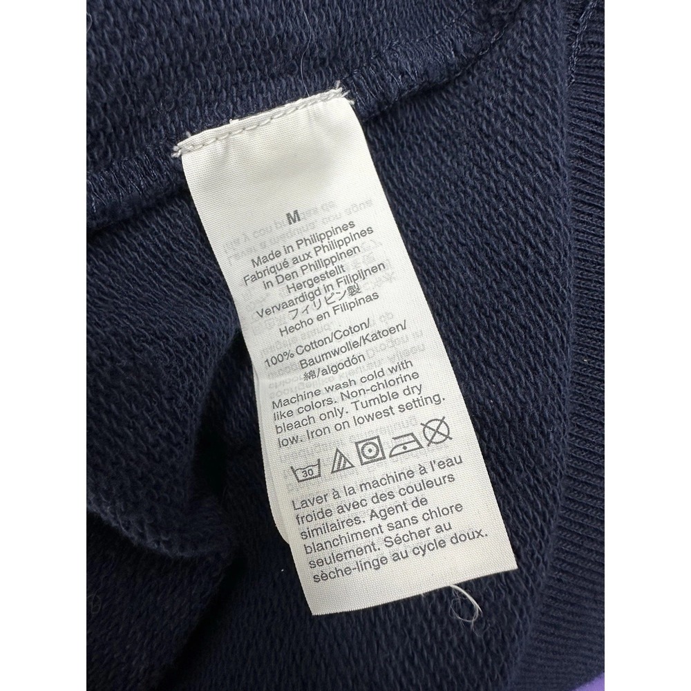 J Crew Cotton Terry Crew Sweatshirt Painter's Leopard Print Pink Navy / Medium - Picture 4 of 5